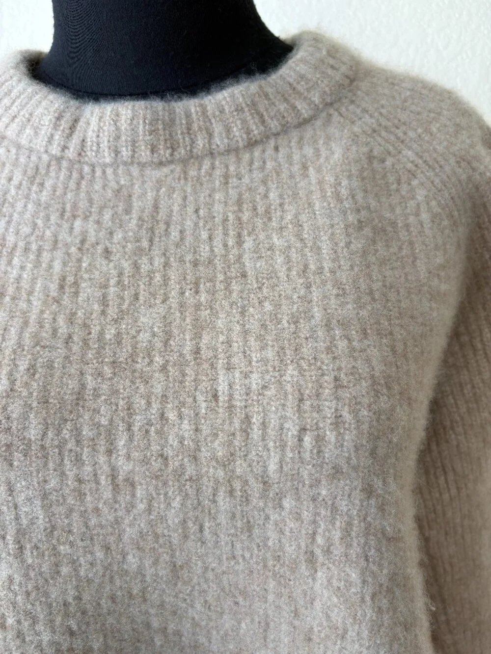 Quince 100% Cashmere Cropped Crewneck Sweater XL Oatmeal